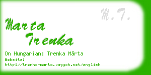 marta trenka business card